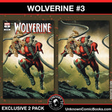 [2 PACK] WOLVERINE #3 UNKNOWN COMICS MICO SUAYAN CONNECTING COVER EXCLUSIVE VAR (11/20/2024)