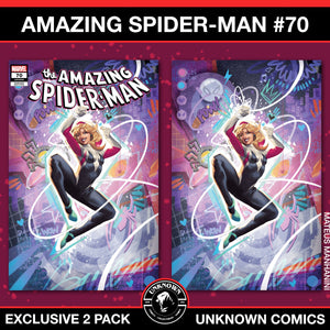 [2 PACK] Amazing Spider-Man #70 Unknown Comic Mateus Manhanini Exclusive Var (03/26/2025)