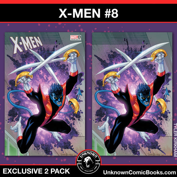 [2 Pack] X-Men #8 Unknown Comics Tyler Kirkham Connecting Covers Exclusive Var (12/04/2024)