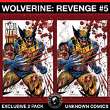 [2 PACK] Wolverine Revenge #5 Red Band Unknown Comics Exclusive Tyler Kirkham Var BATTLE DAMAGED [Polybagged] Explicit Content (03/26/2025)